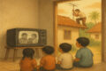 Menonton TV di Desa